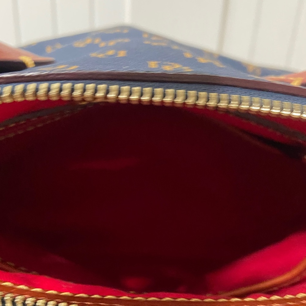 Dooney & Bourke Navy and Tan Satchel - Picture 3 of 4